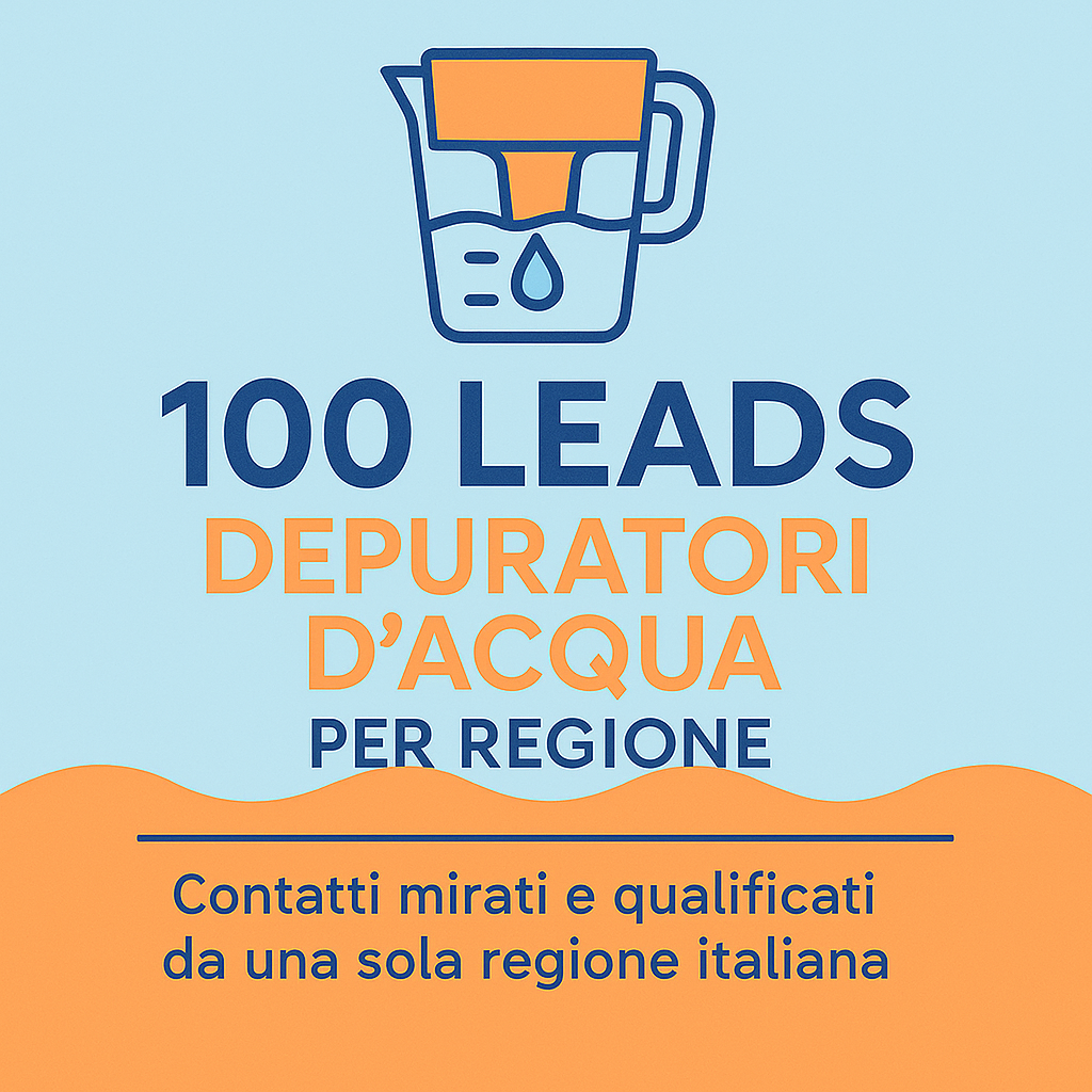 100 leads depuratori d'acqua per regione