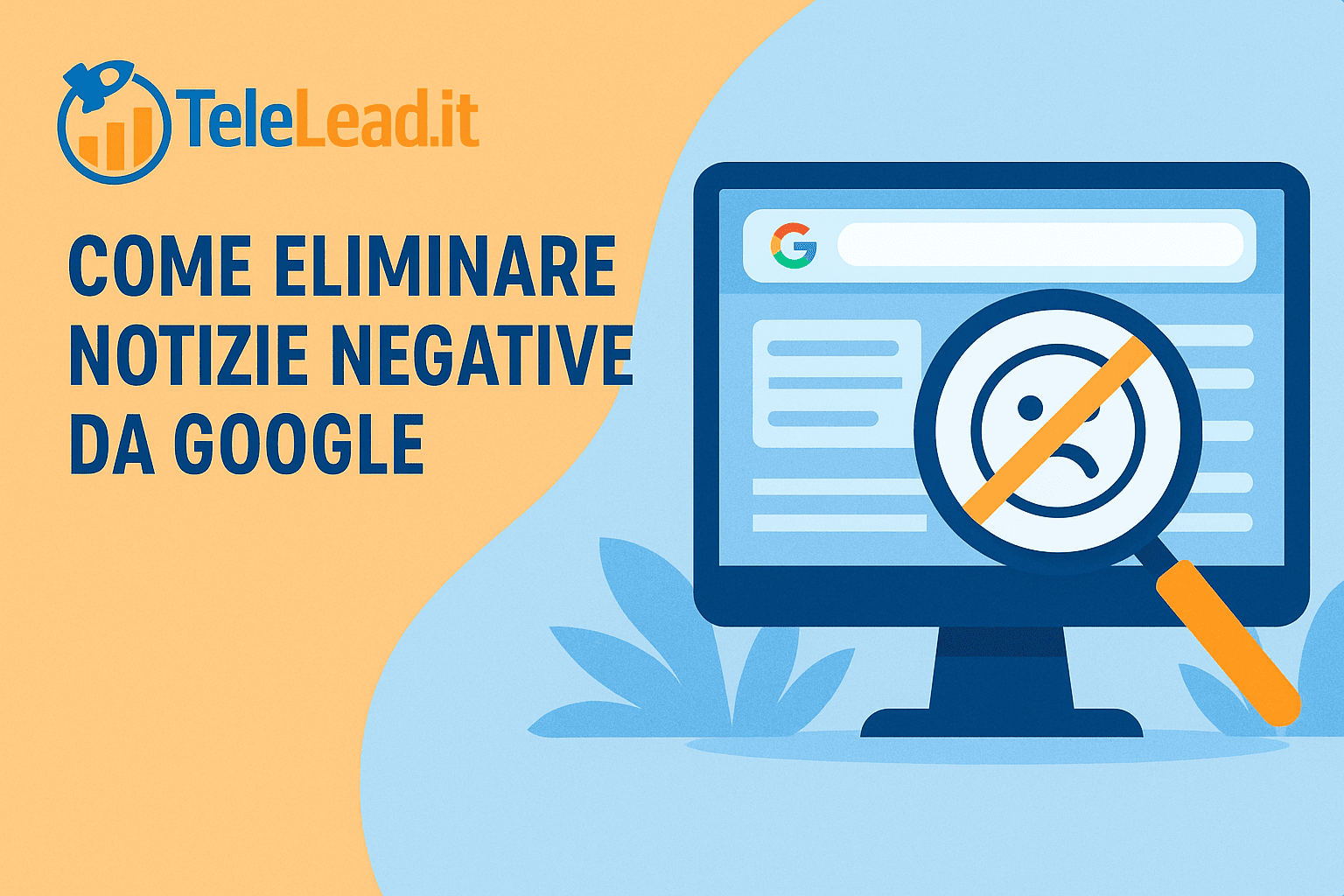 come eliminare notizie negative da google